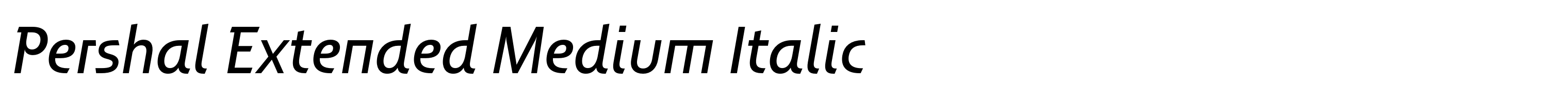 Pershal Extended Medium Italic